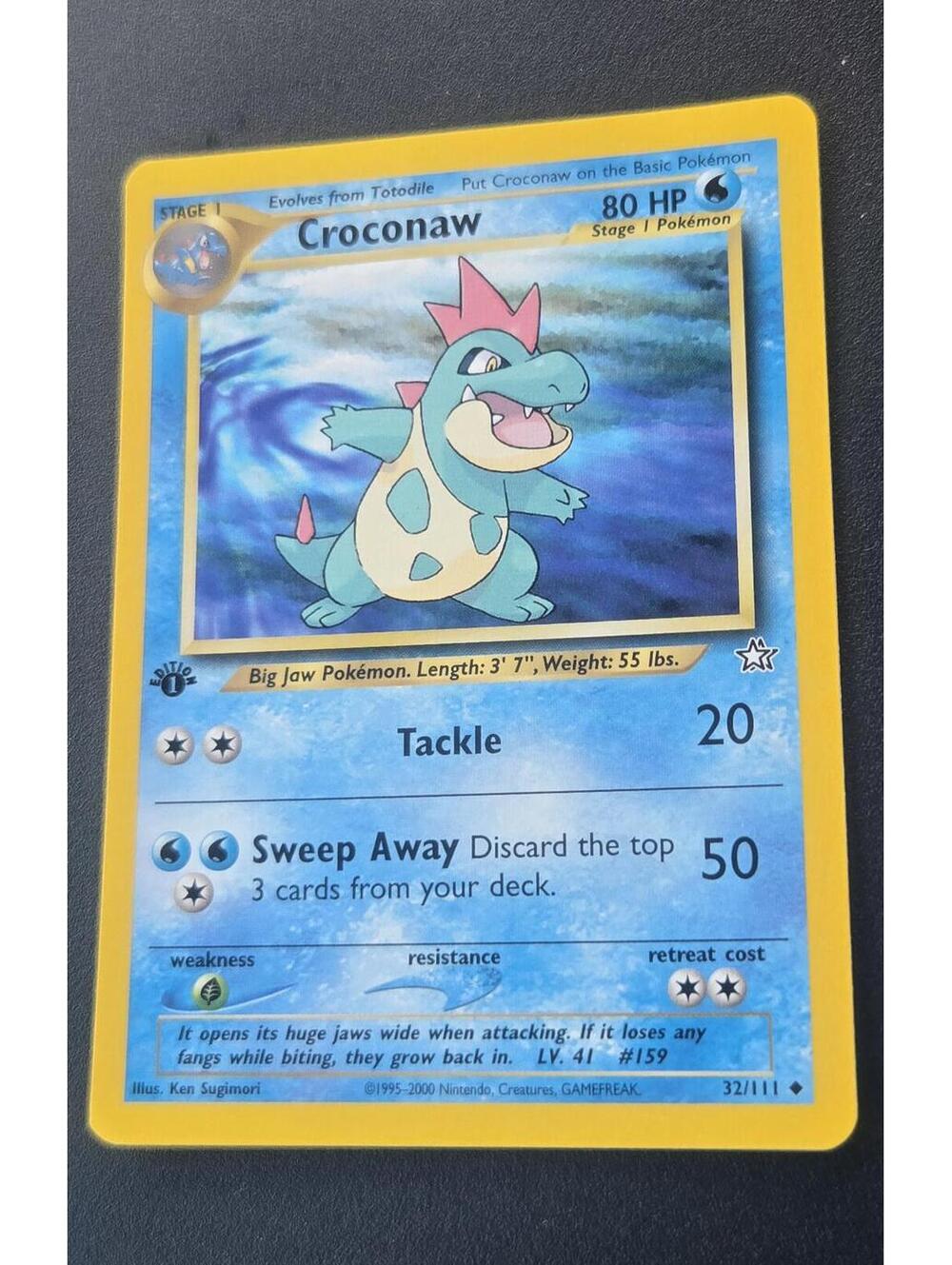 Pokemon Card - Neo Genesis 32/111 - CROCONAW (uncommon) 1st Edition - NM